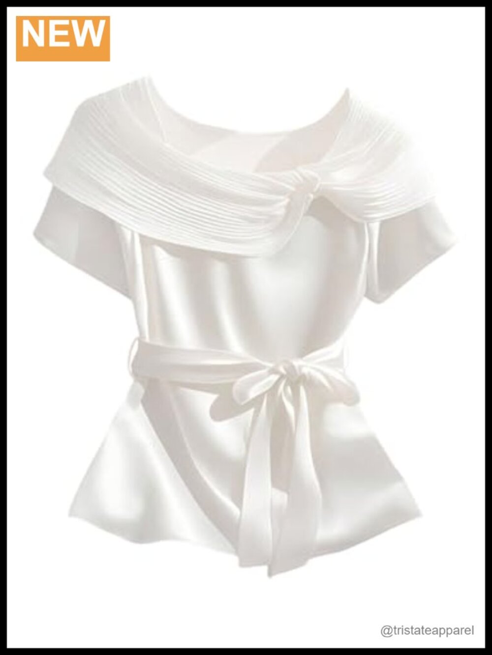 Plus Size Asymmetrical Neck Blouse Short Sleeve Tie Waist Work Shirt